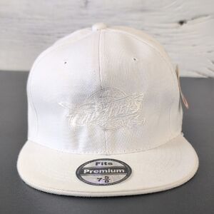 Cleveland Cavaliers White Fitted Hat 7 5/8 NBA Premium Fits Professional Style